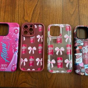 Dr Pepper Phone Case - Red and Pink for iPhone 16 pro max